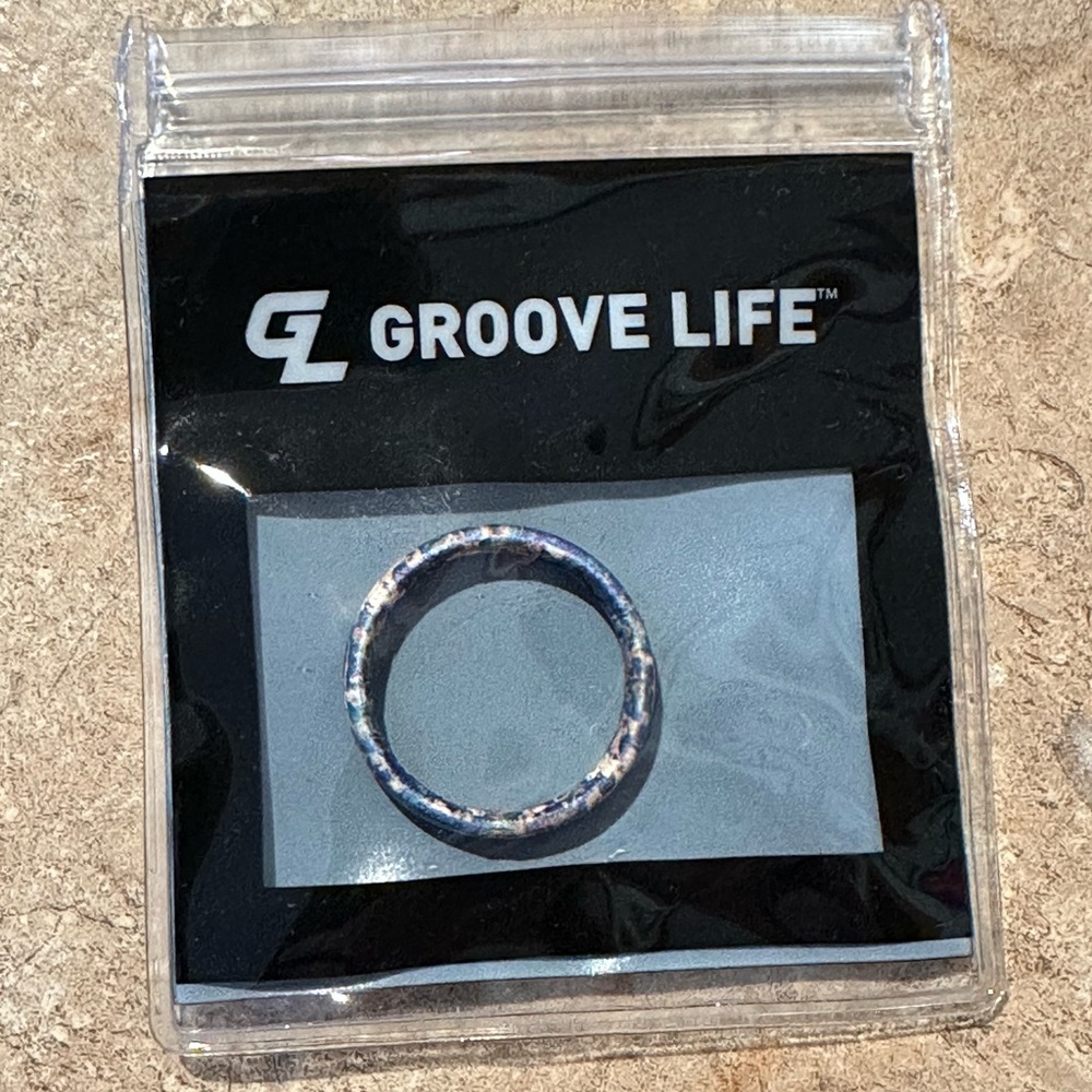 Grove Life Thin Blue Swirl Ring NEW